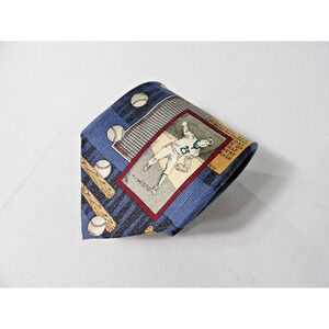 Quote Me Silk Neck Tie Babe Ruth Blue Baseball Sports All Over Print